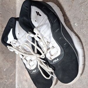 Fila Mens Black and White Sneakers